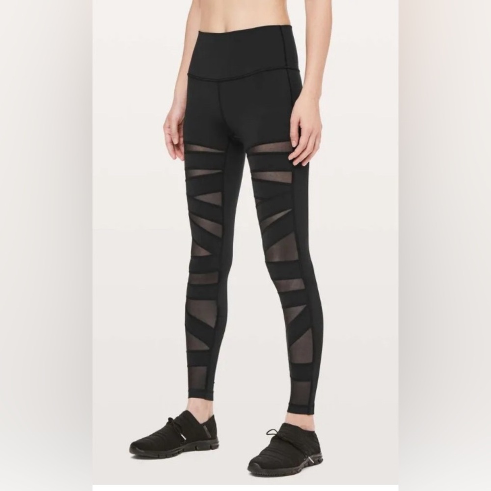 Lululemon Leggings Athletica Wunder Under Pant High Rise Tech Mesh